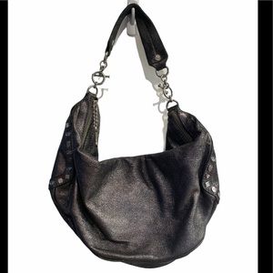 Juicy Couture Charcoal / Silver Hobo Handbag